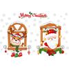 Santa Claus Electrostatic Window Lattice Scene Arrangement, Glass Door Stickers, Reindeer Showcase, Festive Atmosphere