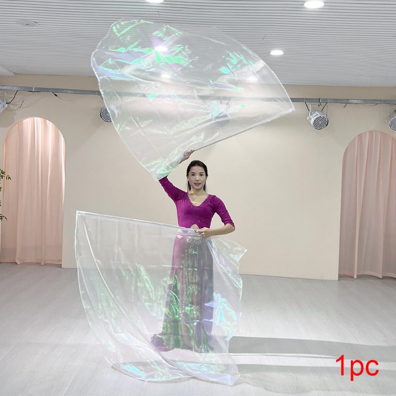 Con Bastoncini Telescopici Ventaglio Danza del Ventre Ventagli Imitazione Seta Accessori Bastoncini Estensibili Foulard Multicolore Bandiera Accessori da Ballo Leggeri