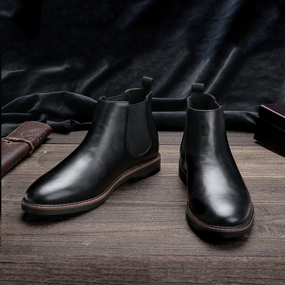 40~46 Chelsea Boots Men  Brand Comfortable Fashion Leather Men Boots #KD5232