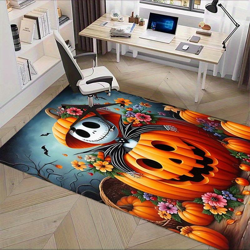 Office Rug Pumpkin Jack Halloween theme 3D Printed Anti-Slip Rug-Machine Washable for Living Room