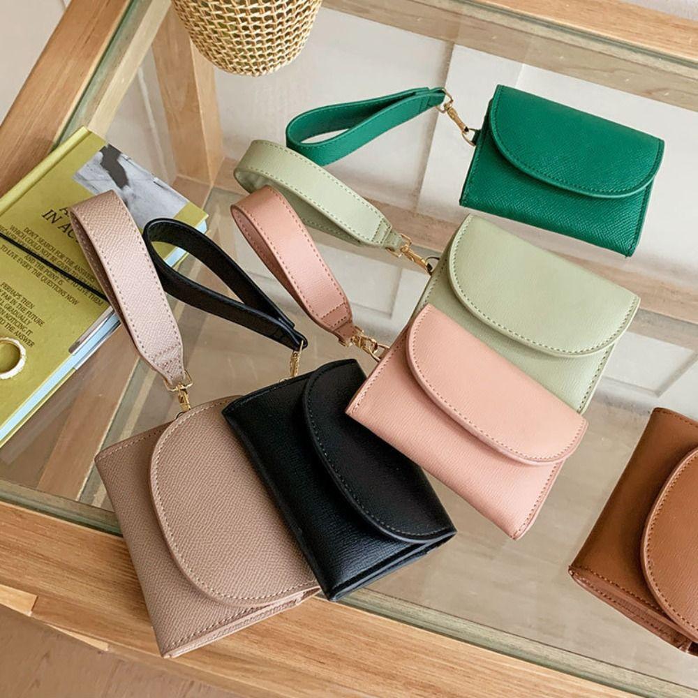 Purse Card Bag Korean Style Coin Pouch Simple Wide Strap Wallet Travel