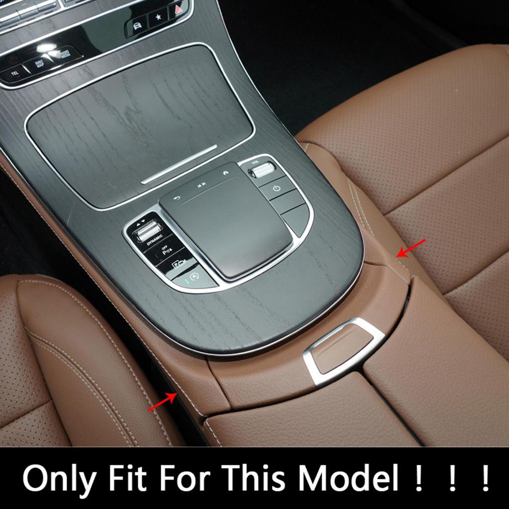 Car Center Console Armrest Box Trim Switch Buttons Panel Cover for Mercedes Benz E Class W213 2017-2025 Carbon Fiber