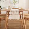 Runner da Tavola Macramè Cotone Pizzo Stile Rustico Boho Runner Stretto Stile Classico Uso Domestico Doccia Matrimonio in Campagna Festa Tavolino Decorazione