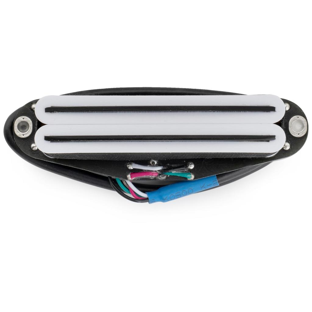 Musiclily Pro Ceramic Humbucker for Strat Electric White Black Rails ST-DPMC Single-Size Pickup, 9.2K, Guitars, Body,