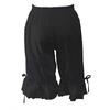 Vintage Solid Color Lantern Pants Bloomers Ruffles Lace Hem Bow Shorts Elastic Wasit Wide Leg Pant Elastic Bubble