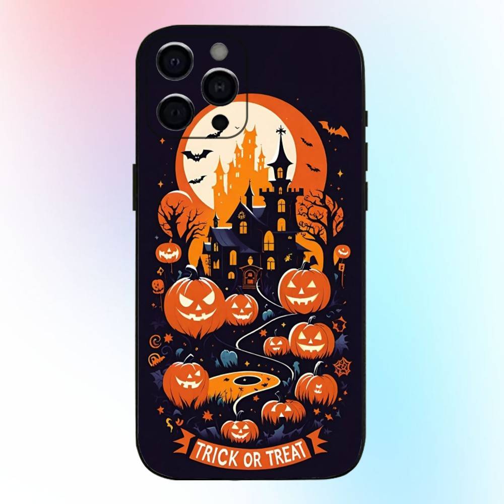 

Halloween cartoon fun Phone Case For iPhone17,16,15,14,13,12,11 Plus,Pro Max Soft Black Cover iPhone16se4