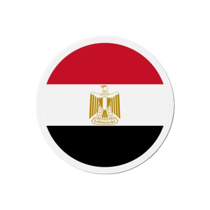 Aimant Rond Drapeau Égypte - Multicolore - 10 Cm - 50 Pièces - Résine Synthétique - Mixte