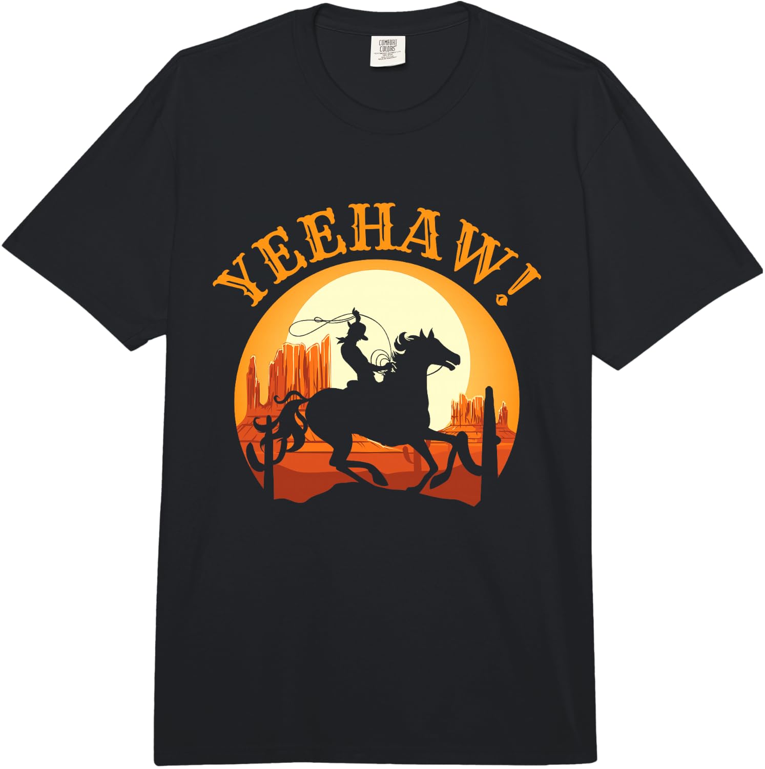 Howdy Cowboy Funny Gift for Rodeo Fans Comfort Colors Adult Heavyweight Unisex T-Shirt L