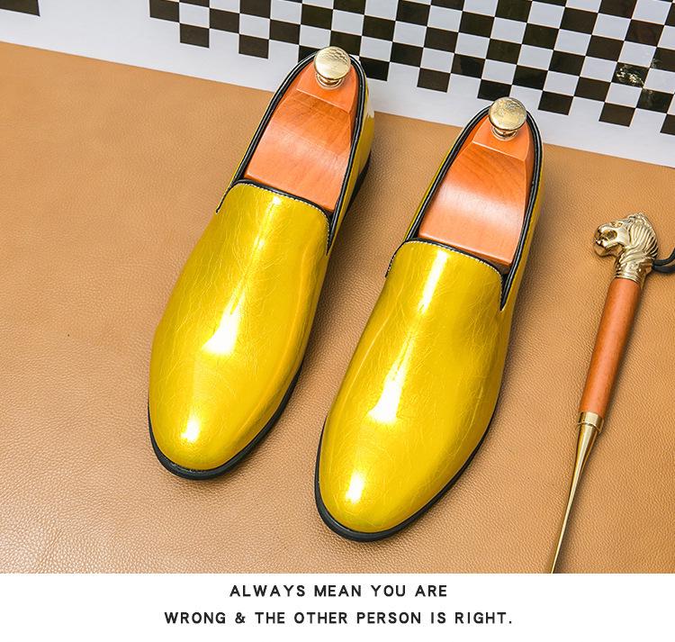 Men's Patent Leather Loafers - Sizes 38-46, New 2025 Spring/Autumn British Casual Driving Shoes