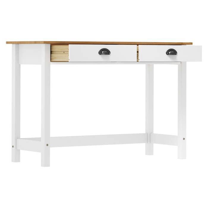 VidaXL Table console Hill avec 2 tiroirs 110x45x74 cm Bois pin massif 288994