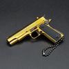 1:3 Metal Gold M1911 Colt Toy Gun Model FakeGun Mini Alloy Keychain Look Real Collection Pubg Prop Birthday Hanging Gift For Boy