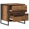 Nightstand Set of 2 Reclaimed Wood Look 50 X 39.5 X 50 Cm Engineered Wood