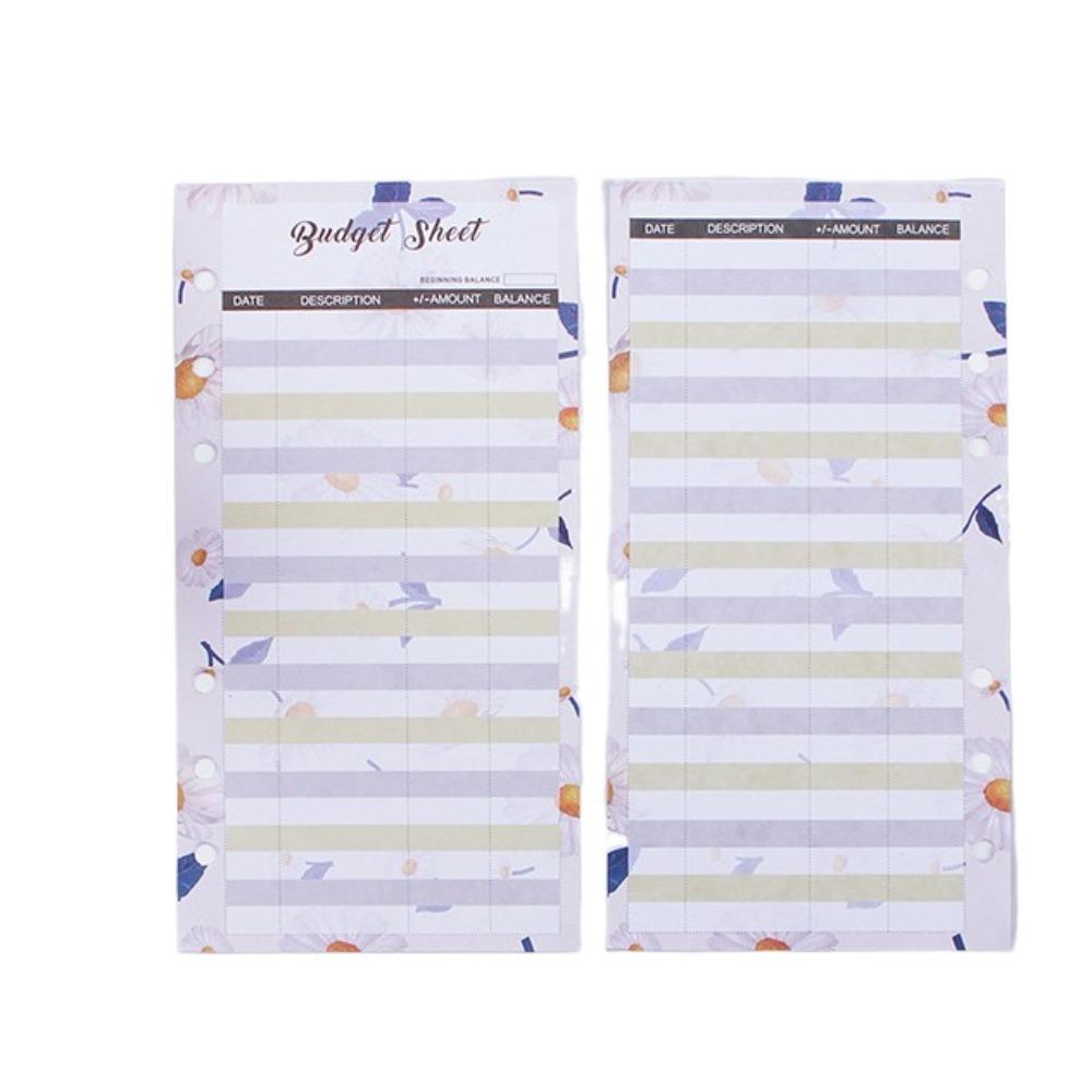 Flower Expense Tracker Refill Binder Paper  Notebook Refill Paper