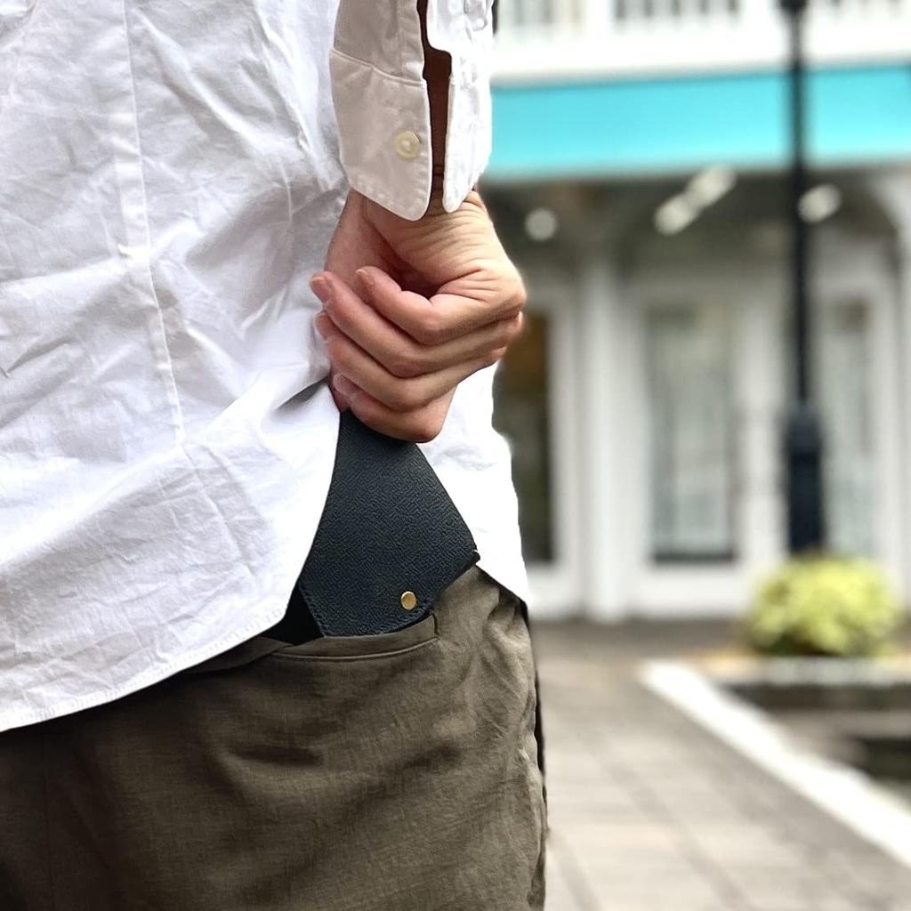 [moku] Small and Thin Wallet Saku Ver.3 Plus In Noblesse Calf Leather, Unisex (Men's and Women's), Genuine Leather Compact Wallet, Slim and Small,