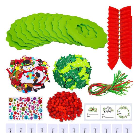 Kit Artizanal de Crăciun din Feutru DIY Agățătoare de Perete Brad de Crăciun Om de Zăpadă Coroniță Decorațiune Pinguin Mărturii de Crăciun pentru Copii Mici