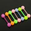 Bilancieri a sfera per piercing al corpo con borchie per lingua e naso luminosi alla moda punk da donna