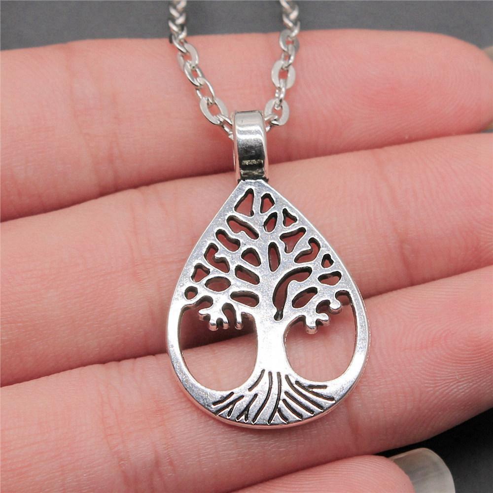 Tree of Life Floral Mandala Pendant Antique Bronze Metal Bridesmaid Choker Necklace Trendy Gift