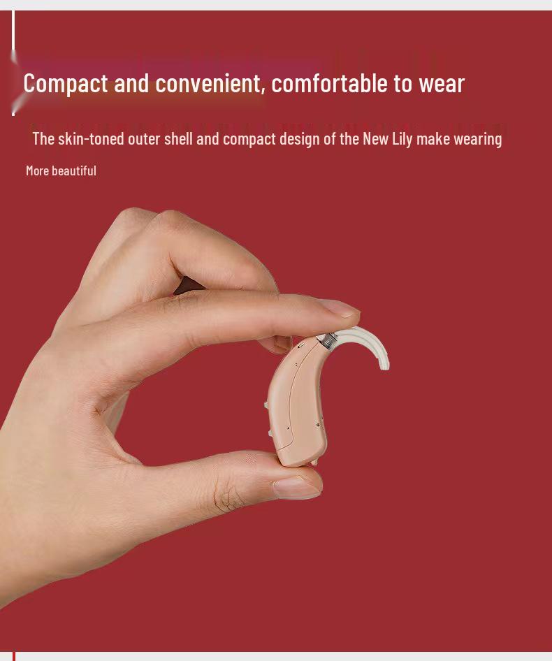 Lisston Wireless Invisible Hearing Aids: Behind-the-Ear, HD Sound, Battery-Operated for Young and Elderly with Hearing Loss.