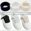 1pair Round Rope Shoelaces For Canvas Shoes, Skate Shoes, Sneakers Decoration