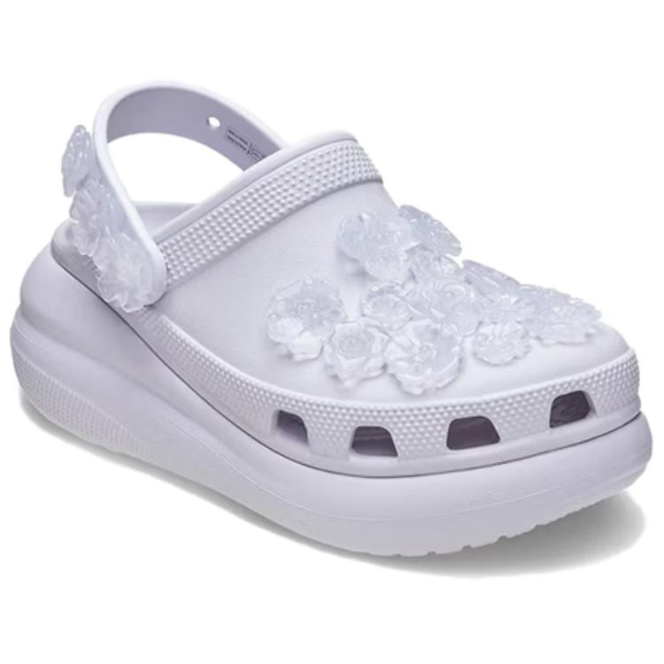 Crocs Crush Translucent Floral Clog Clogs Women's Frost Purple 213121-5BO