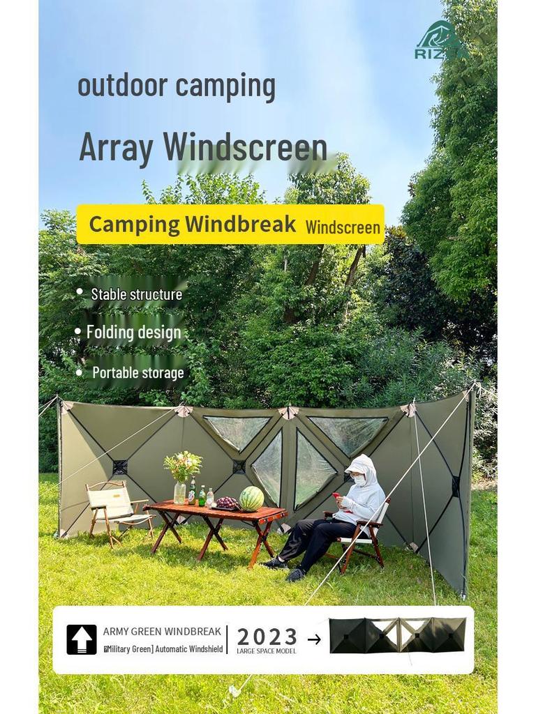 Portable Outdoor Camping Windbreak Screen - Windproof Barrier for Barbecue
