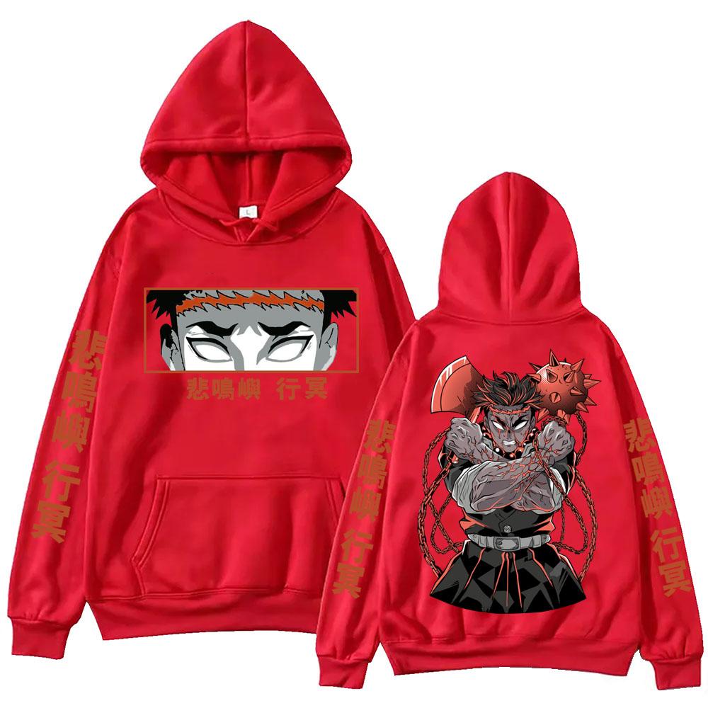 Demon Slayer Himejima Gyomei Hoodie Harajuku Hip Hop Pullover Tops Sweatshirt Gift