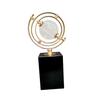 Geometric Globe Statue Alloy Sculpture for Office Decoration Apartment Hotel Height 23cm