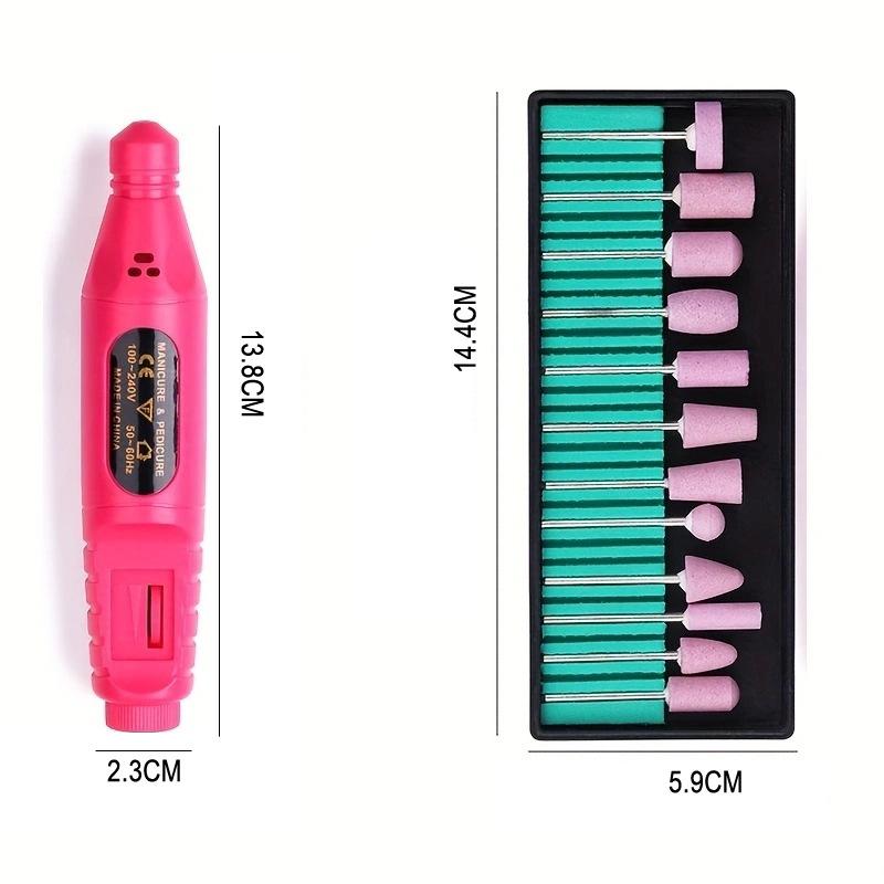 Mini Elektrisches Nagelfeilen-Set mit 30 Schleifköpfen