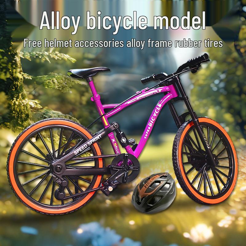 Alloy Mountain Bike Model - Downhill Simulation Metal Ornament & Children's Toy