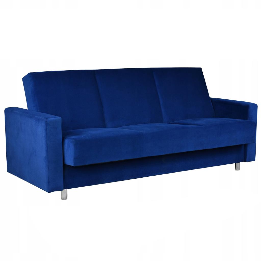 Kanapa sofa Alicja rozkładana wersalka spania bonell łóżko Family meble granatowa
