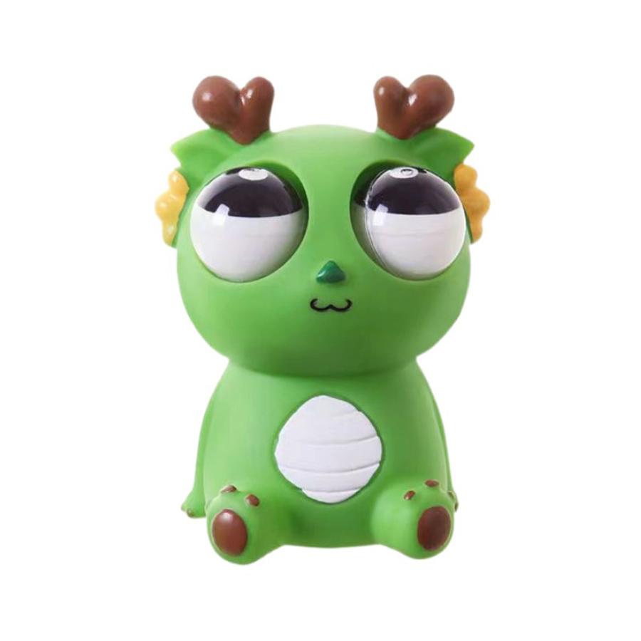 Press The Head, Pop The Eyes! Weird & Satisfying Dragon Fidgeting Plaything Pop-Out Eye Dragon Press Toy Stress