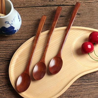 Manche Long Écologique Vaisselle Style Japonais Vaisselle Ustensile de Cuisine Cuillères en Bois Couverts