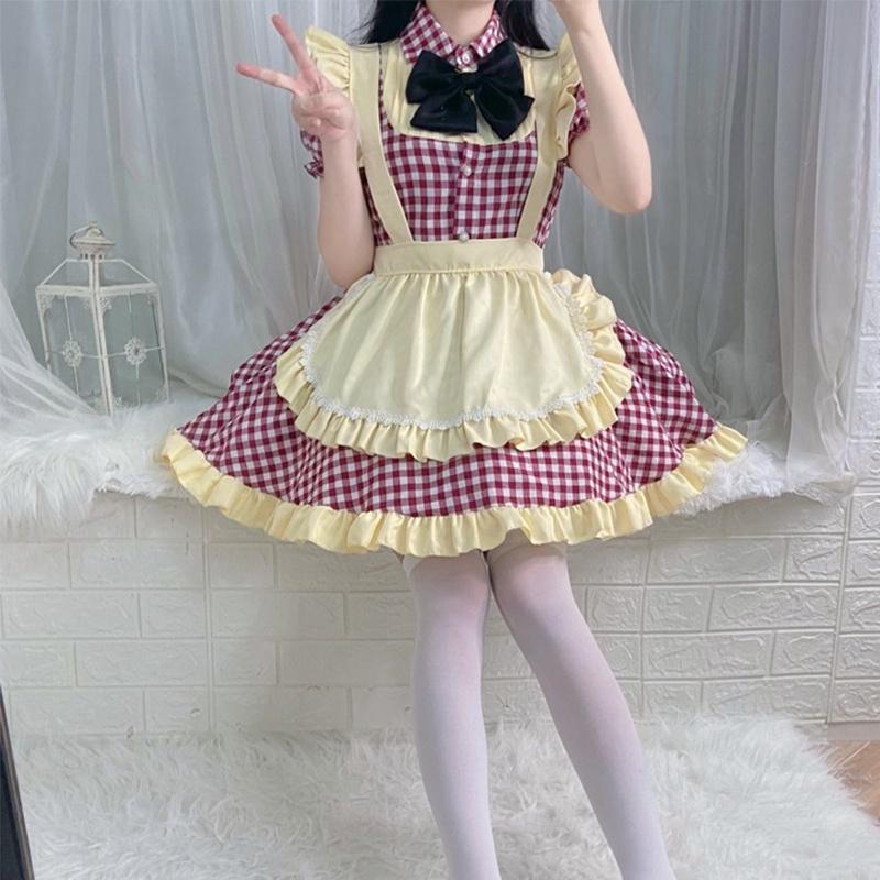 Maid Outfit Lolita Soft Girl Dress Loli Maid Uniform Cosplay Anime Dress Cosplay