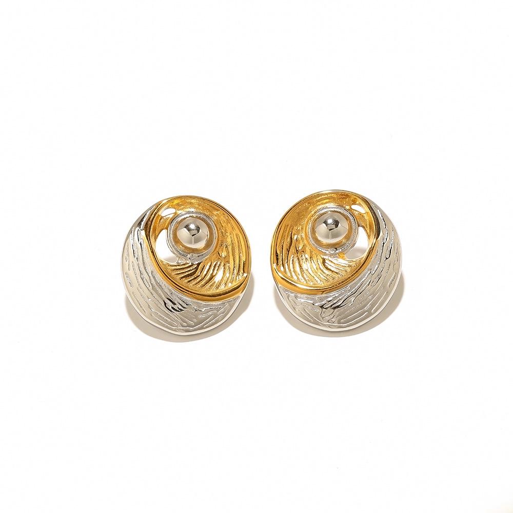 Yingtai 18K Gold Stainless Steel Stud Earrings with Vacuum Electroplating