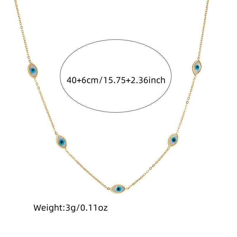Gold Plated Evil Eye Jewelry Set Necklace Bracelet and Earrings Fashion Jewelry for Women