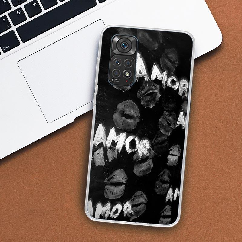 AMOR Toto je láska Pouzdro na telefon pro Xiaomi Redmi Note 13 12 12S 11 11S 10 10S 9 9S 11T 11E Pro Plus 8 8T 7 + Kryt Coque