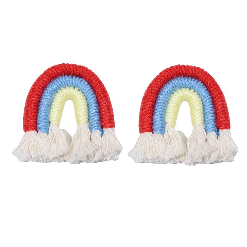 1pc Handmade 45mm Braided Cotton Tassle Charm Pendnat for Earring Necklace Keychain DIY Jewelry Craft Making
