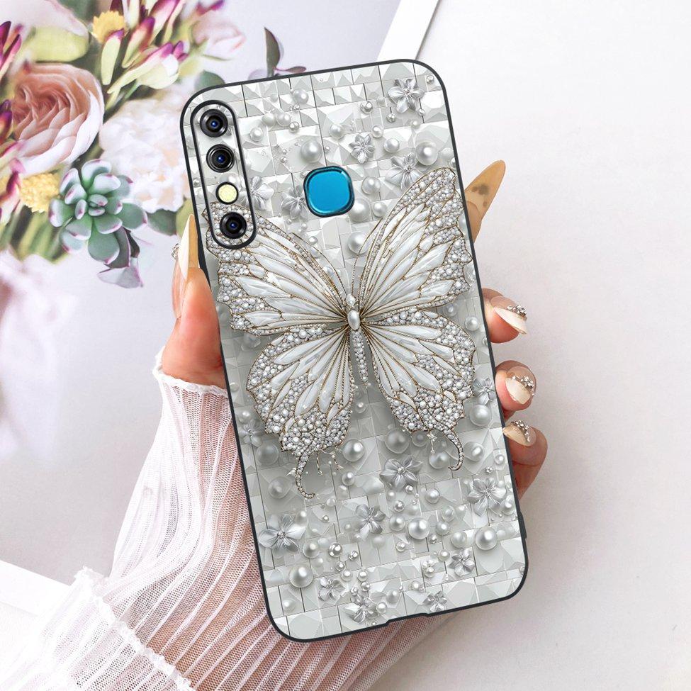 Phone Case For Infinix Hot 8 Cover Cute Cat Luxury Fashion Funny Painted Casing For Infinix X650C X650B X650D