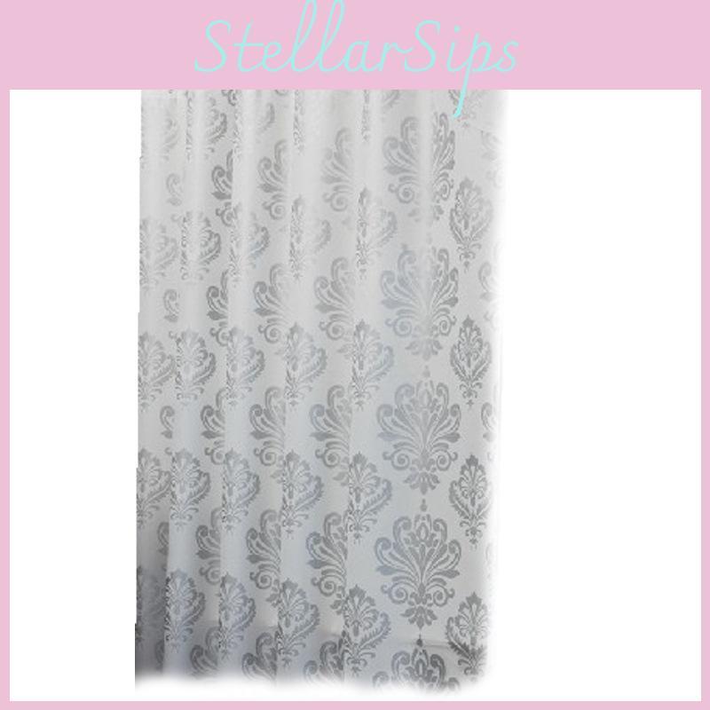 Thickened European Peva Waterproof Bathroom Curtain With Geometric Abstract Design For Shower Privacy And Decor