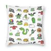 Spooky Frogs Scare Away Depression Square Pillowcase Polyester Linen Velvet Pattern Zip Decorative Pillow Case Sofa Cover