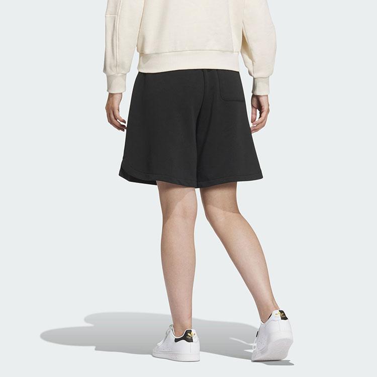 Adidas Holiday Graphic Mid-Rise Loose Casual Shorts Women Bottoms Black IW6302