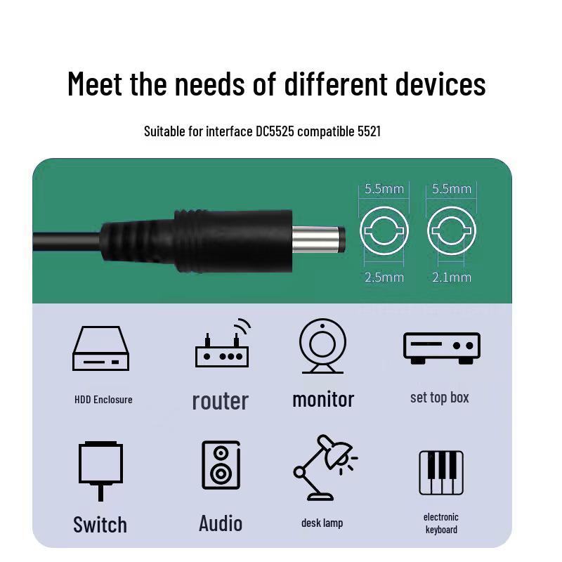 Tira de Luces LED y Adaptador de Corriente para Router 12V/2A
