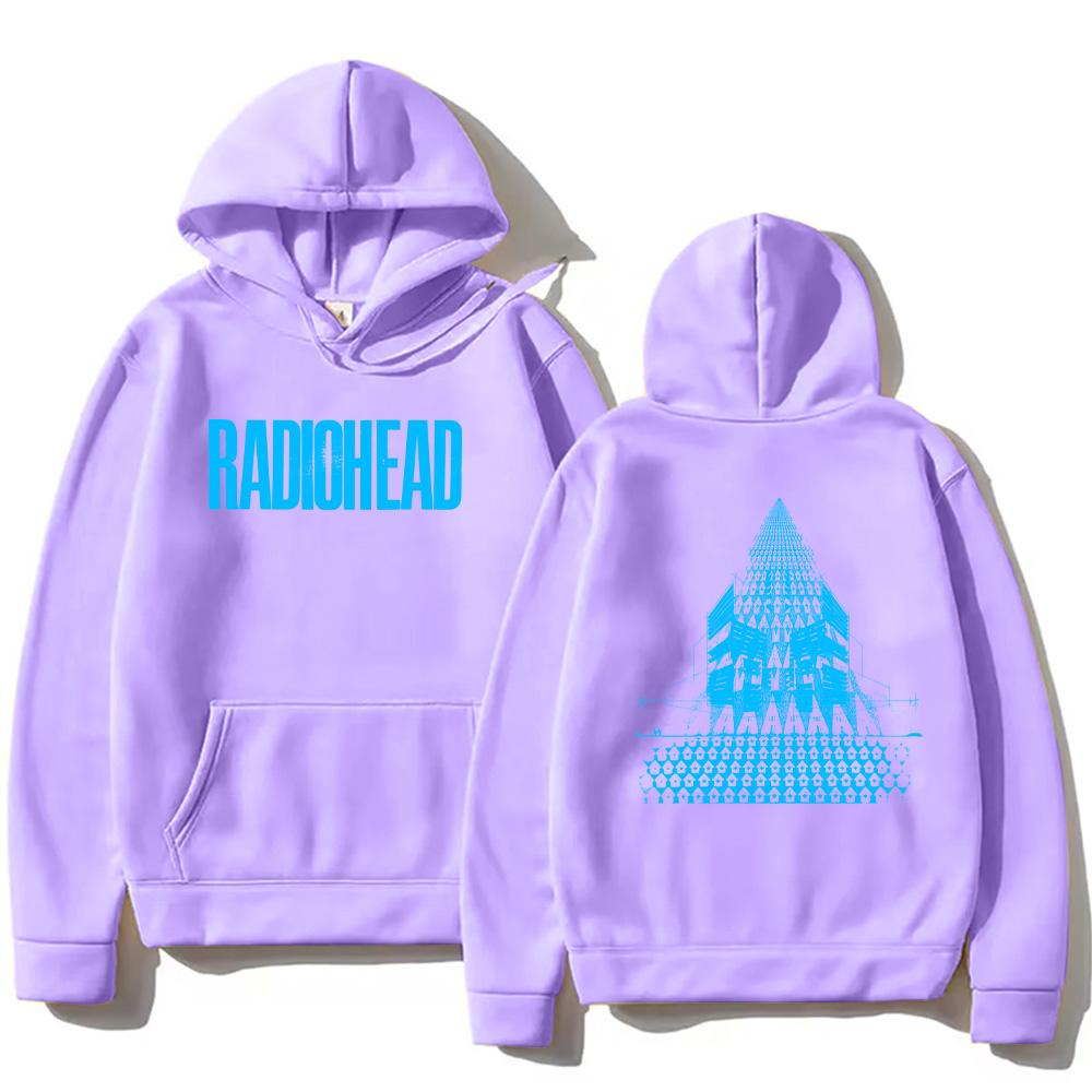 Radiohead Tour Harajuku Aesthetic Hoodies Radiohead Vintage Graphic Pullovers Men's Women Clothing Hip Hop Rock Band Sweatshirts