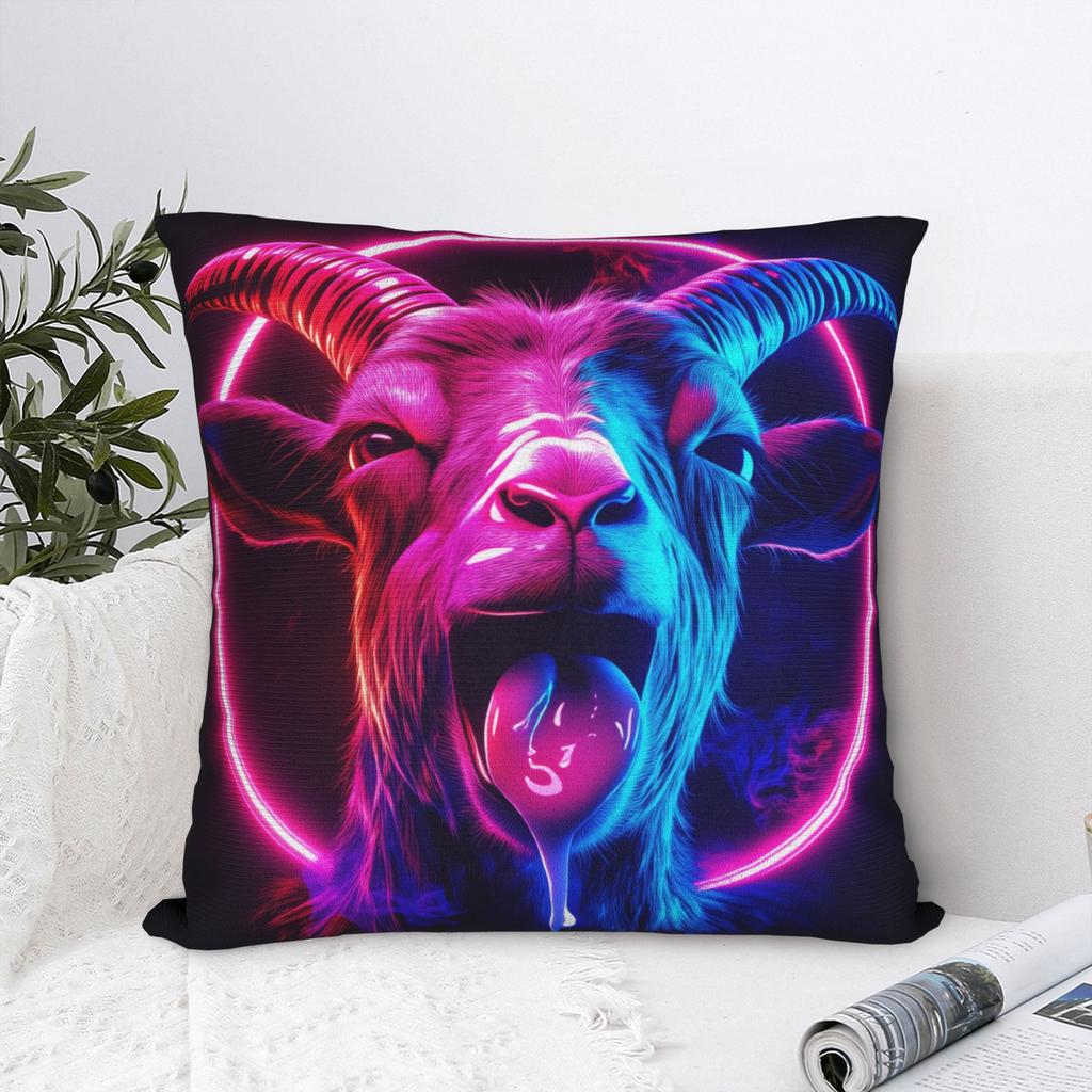 Federa per Cuscino Capra Urlante Divertente Meme Federa alla Moda per Divano Letto Soggiorno Federe
