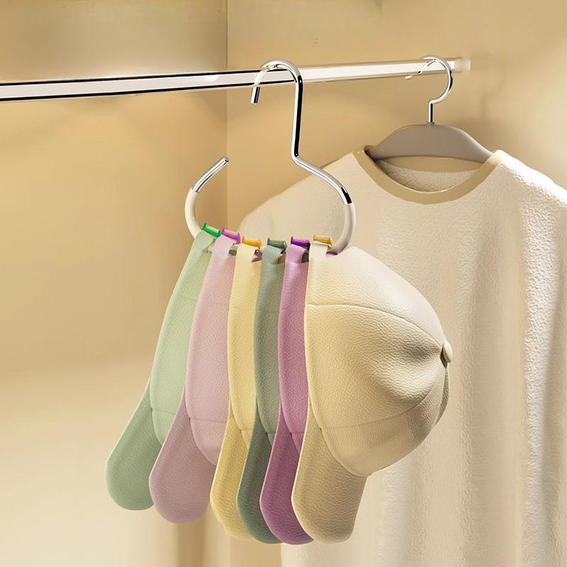 

1Random Colors Cap Storage Organizer, Dormitory Wardrobe Interior Hanging Cap Rack, Multifunctional Hat Display Holder білий