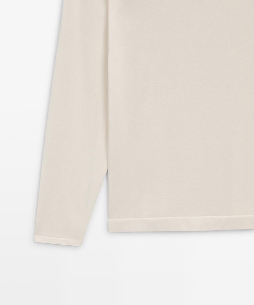 Masimodutti Cotton Round Neck Knit Sweater