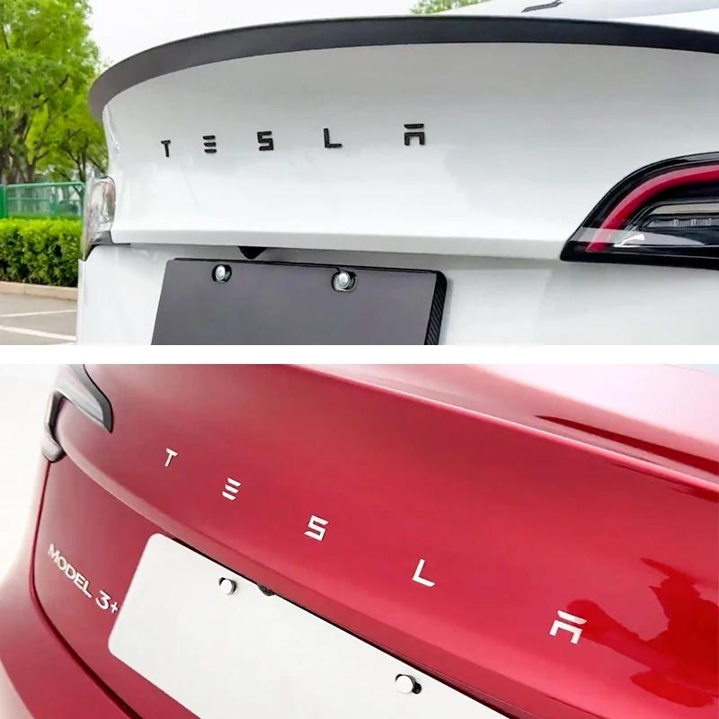 ANB1 For Tesla Car Trunk Badge Backend Labels MODEL/3/S/X Car Emblem Rear Letter Labels Electroplated Car Labels Modified Accessories