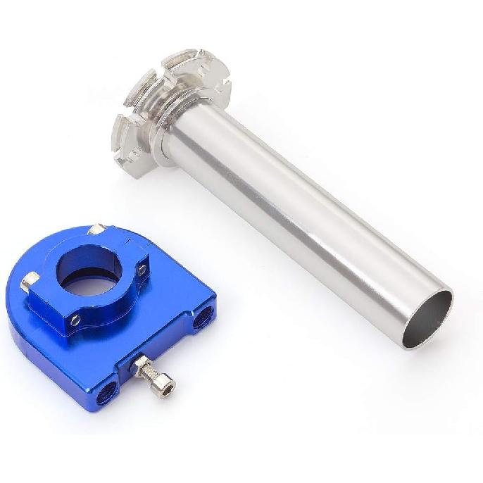 Krace Motorcycle 7/8" Handle bar Hand Grips with Anodized CNC Quick Twist Throttle Tube Motorized Lever Control Fit for Most Scooter Sportbikes ATV