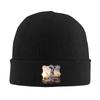Jack Russell dog at sunset  Winter Skullies Beanies Hat Warm Autumn Knitted Hats Bonnet Caps for Women Men