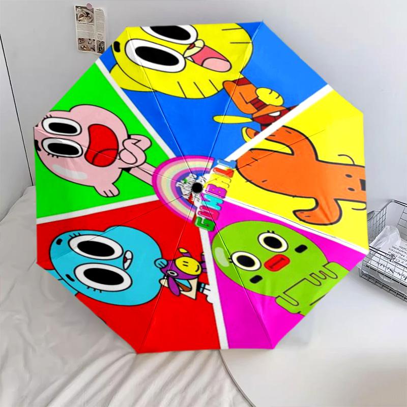Gumball's World Adventure Automatic Umbrella - Suitable Travel Outdoor Portable Umbrella Birthday Gift Daily Essentials